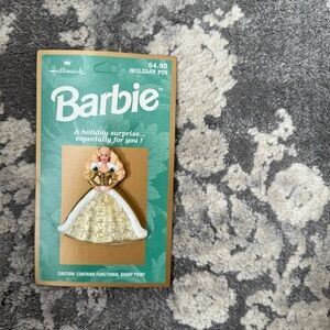 New Vintage 1996 Barbie Doll Holiday Pin
Hallmark